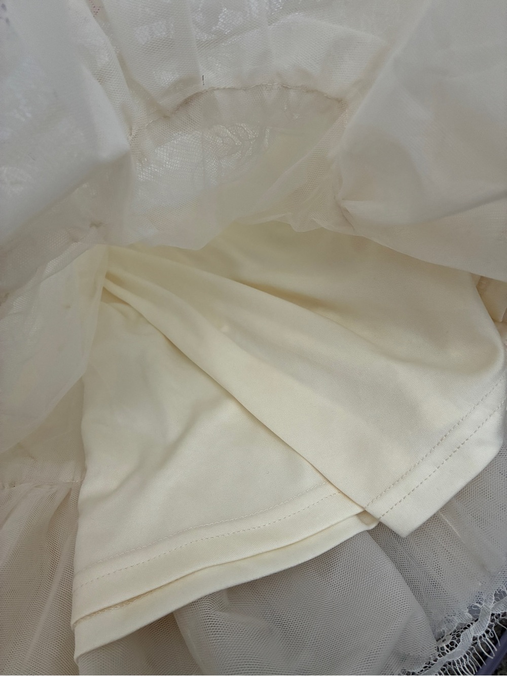 Lulus Charmaine Cream Lace Sleeveless Skater Mini Dress White - Size S - Picture 6 of 6